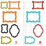 Jonathan Adler for WallPops colorful enamel frames Create a salon wall with Jonathan Adler for WallPops frame decals