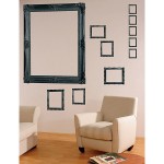 Black Frames Wall Decals Create a salon wall with black wall frame decals