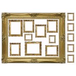 Gold Peel and Stick Frame Decals Gold Frames create a salon wall with wall decals
