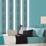 Blue Paisley Wall Stripe