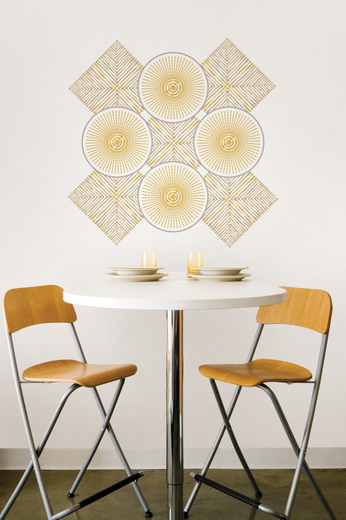 Shimmering and Global Chic designer wall art trend