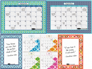 Get Organized with dry-erase calendar decals by WallPops & Jonathan Adler