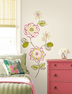 Dorm Decor idea flower decals on the wall by WallPops