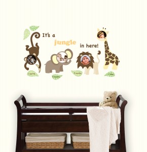 WallPops Peel and Stick Nursery Frame Decals Jungle Themed