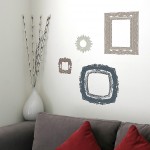 Peel and stick frame wall decals with a vintage look, available on WallPops