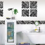 A Zebra Print Bathroom idea with WallPops zebra decals
