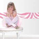 New Pink Zebra Decal from WallPops makes a pink zebra border