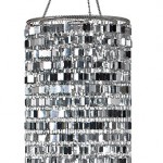 festive lighting with a silver chandelier