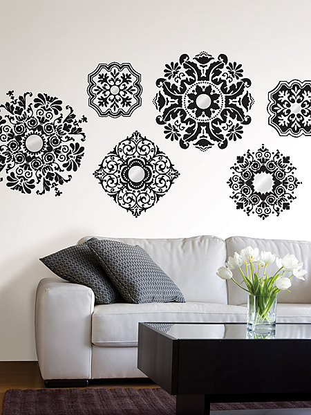 black and white decor decals by WallPops, perfect for dorm or apartment decor