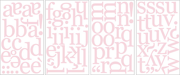 Romance your decor for Valentine's Day with Pink Letter Decals