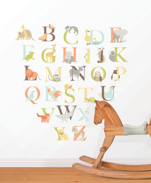 Alphabet Wall Stickers Nursery Decor IDea