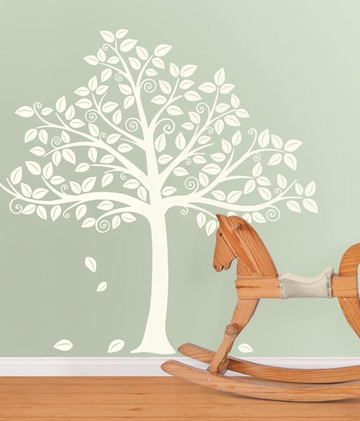 White Tree Wall Decal Nursery Decorating Idea