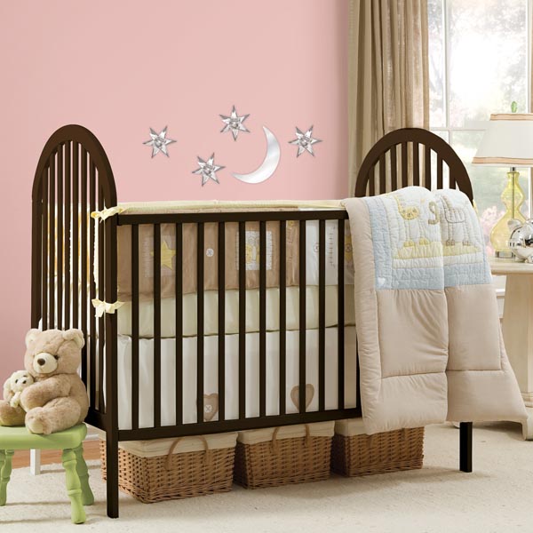 Mirror wall decals in nursery decor