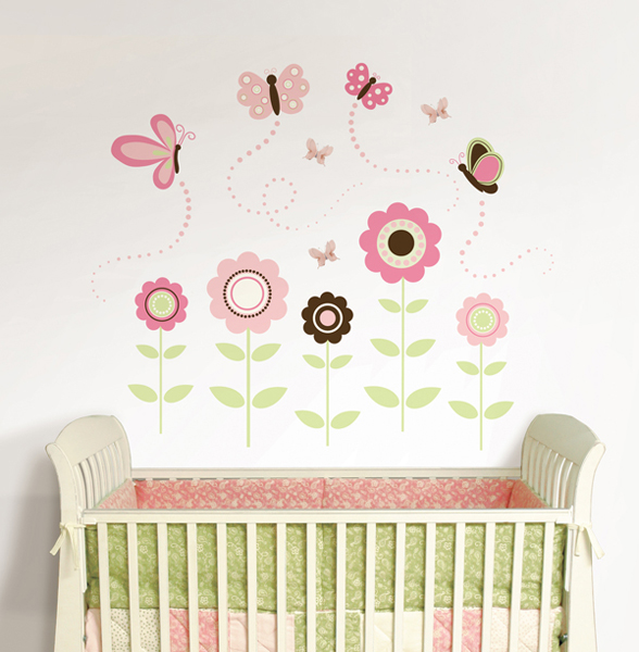 Butterfly Wall Decals Nursery Decor Idea