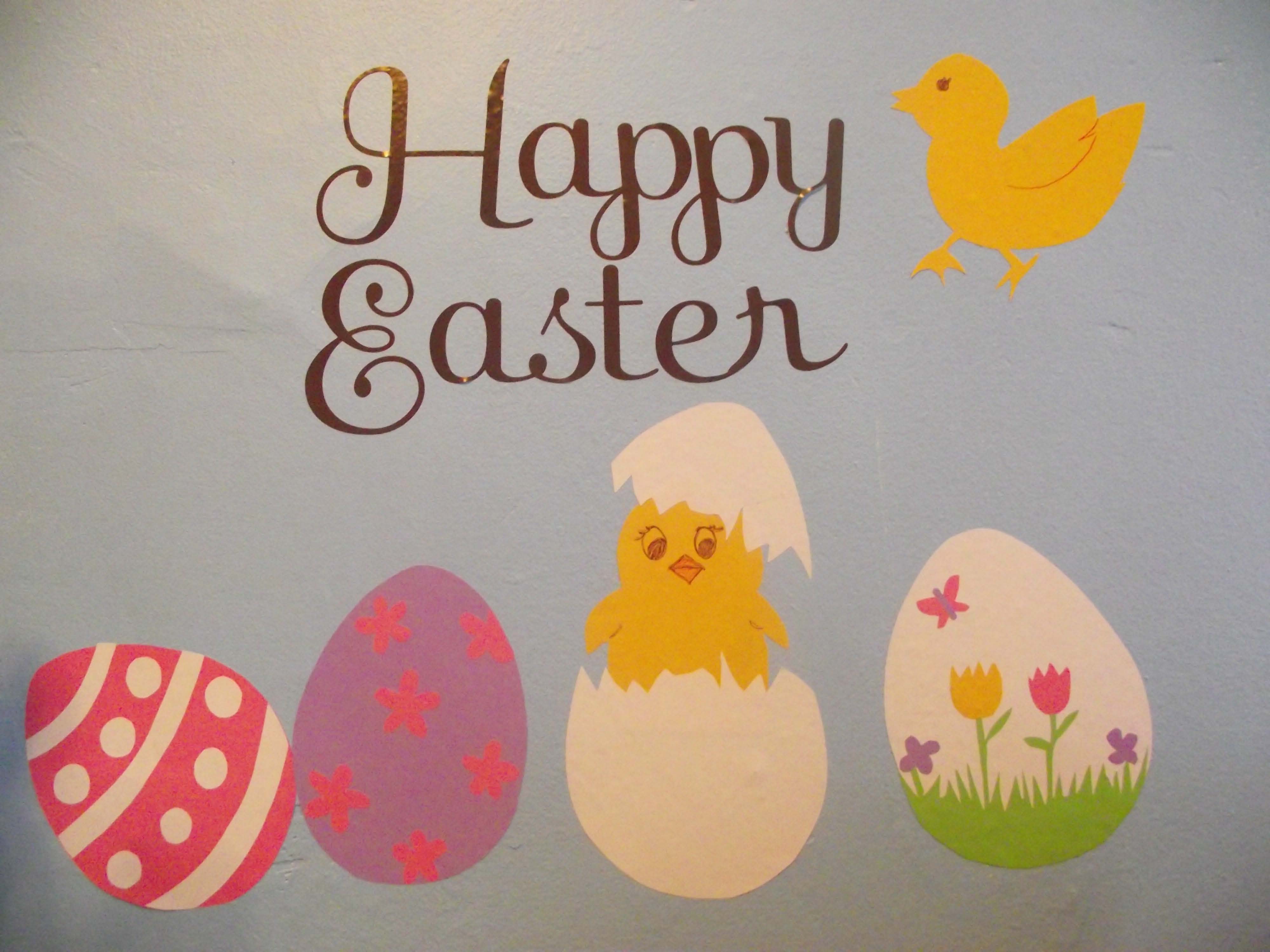 Happy Easter DIY wall decals eggs decor 