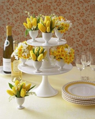 Cake Plate Easter Table Decor DIY Decor IDea