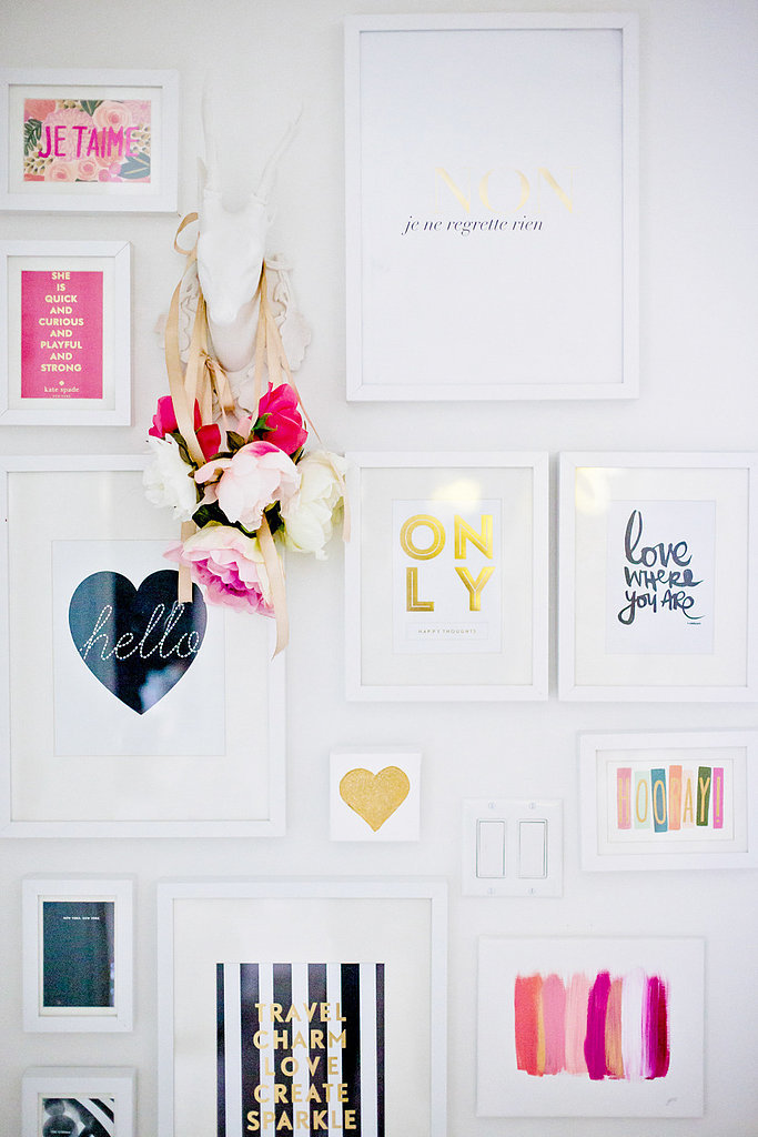 girly gallery wall