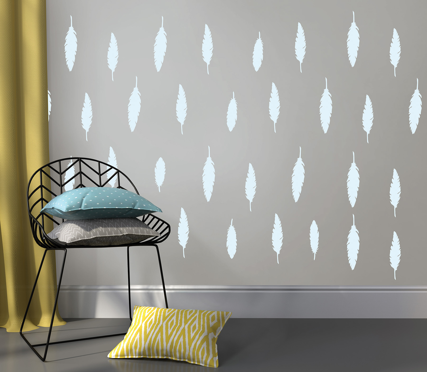 feather minipop decals feather decals