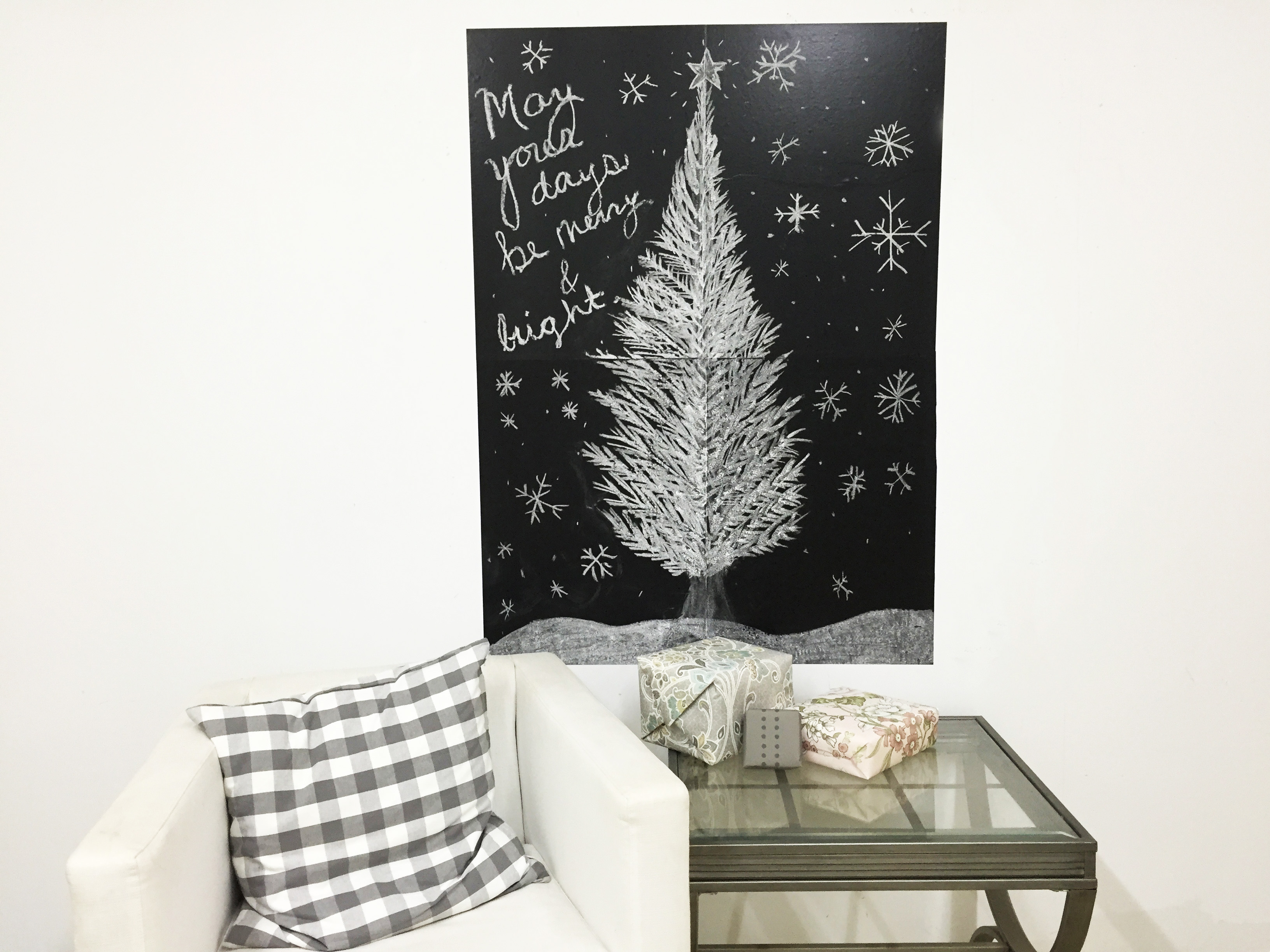 chalkboard christmas tree decorations