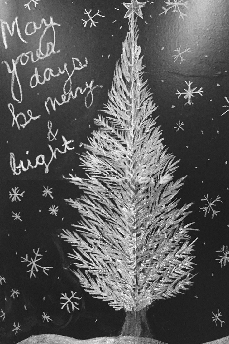 chalkboard christmas tree