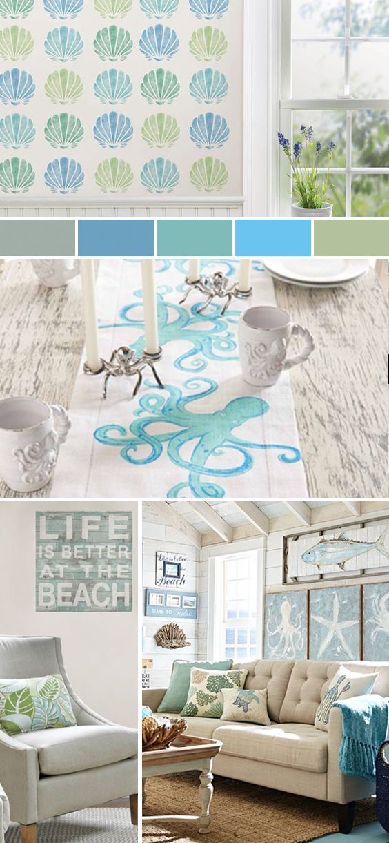 Coast Cottage Themed Home Decor