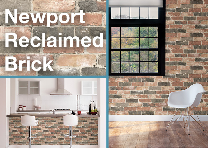 Newport Reclaimed Brick NuWallpaper