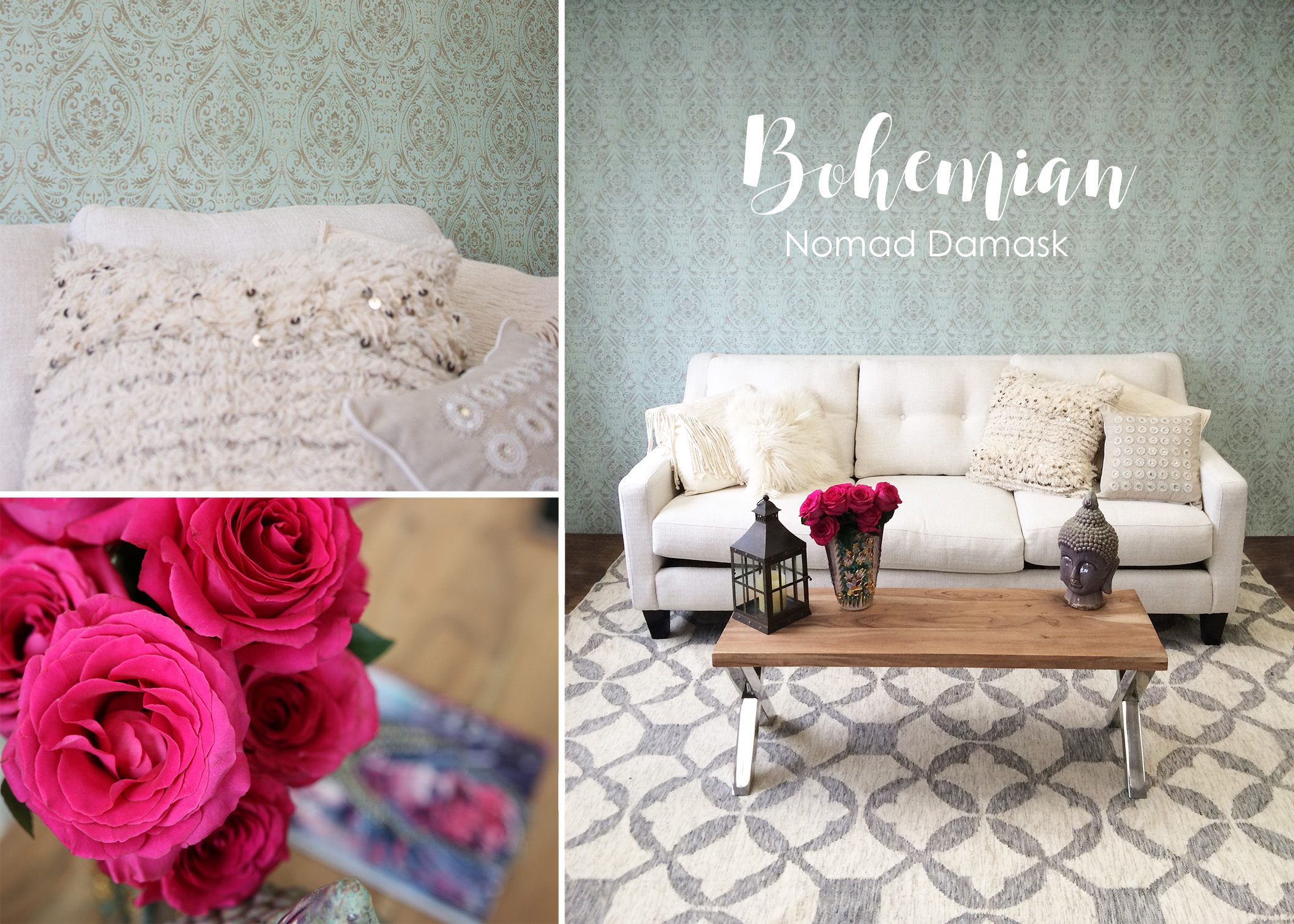 Bohemian Nomad Damask NuWallpaper