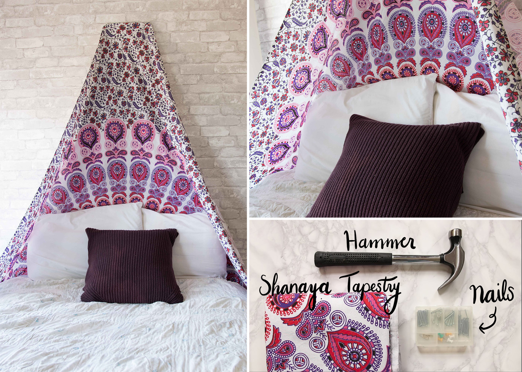 Ways to hang up best sale a tapestry