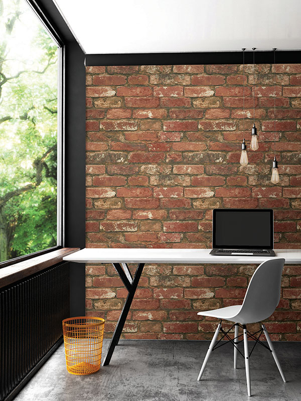 red brick peel and stick wallpaper