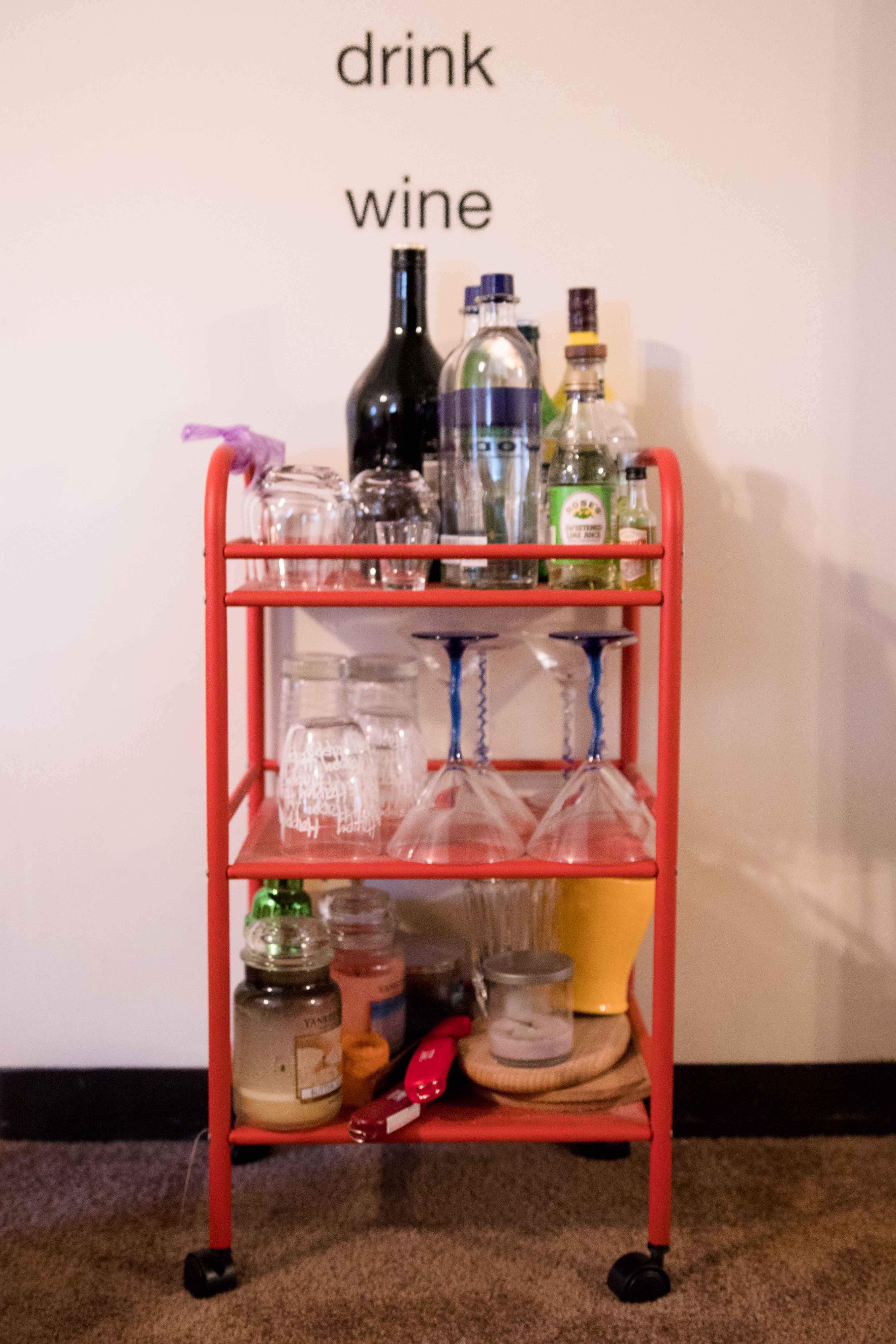 red bar cart