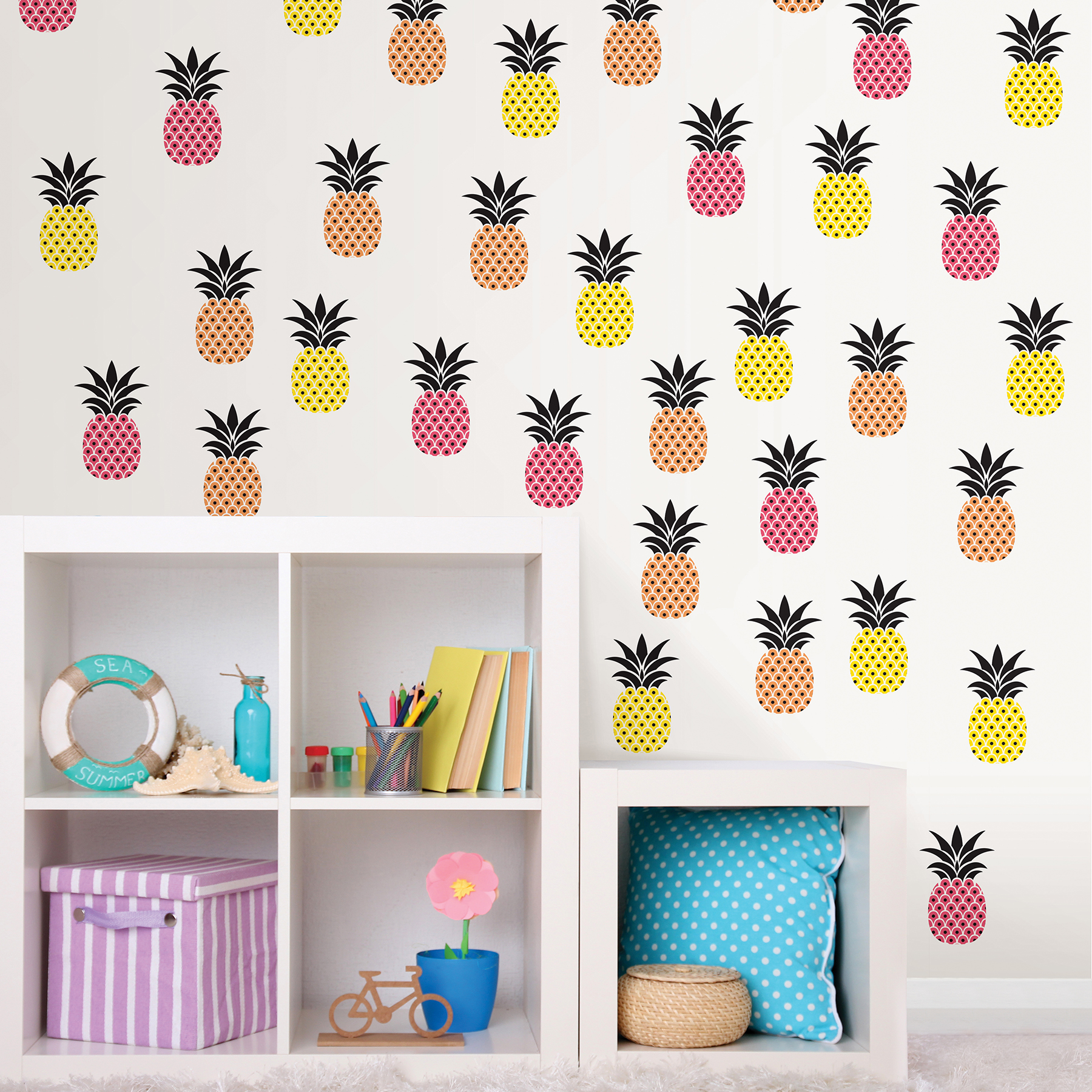 small pineapple wall decals