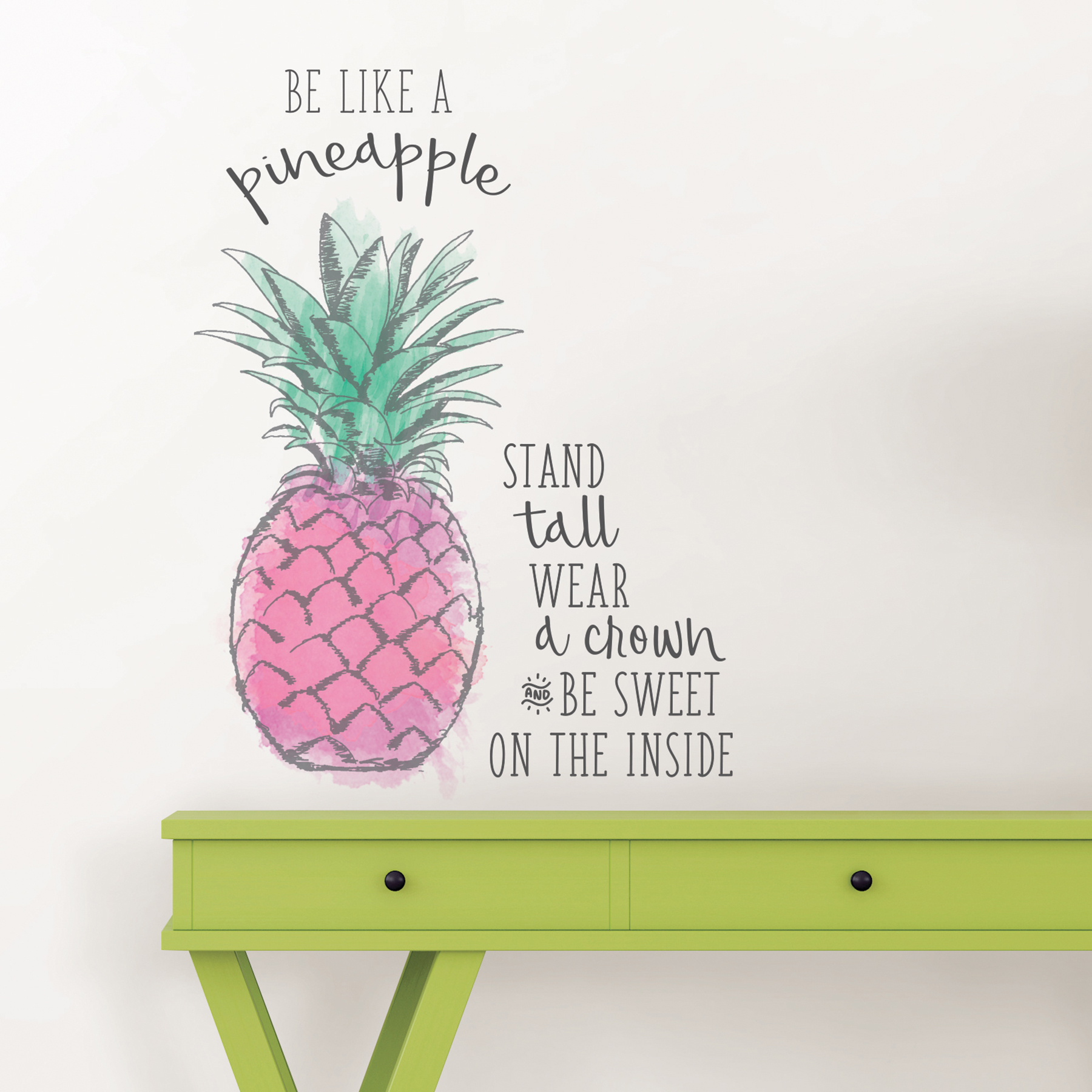 pineapple wall quote decal