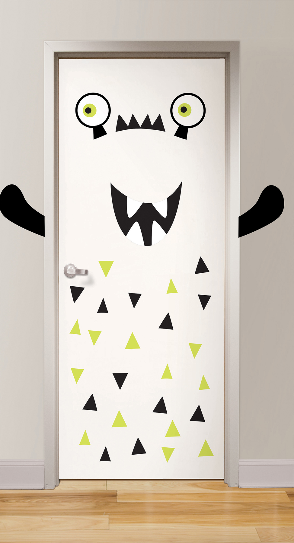 monster door decal