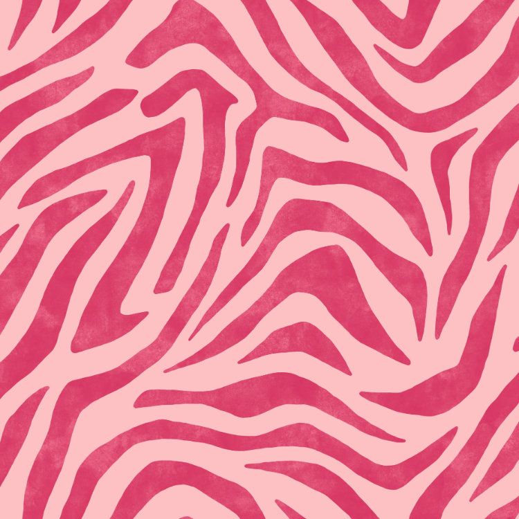 RuPaul peel and stick wallpaper; RuZebra shown here in pink and red