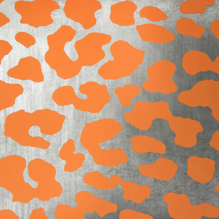RuLeopard RuPaul peel and stick wallpaper with metallic effect
